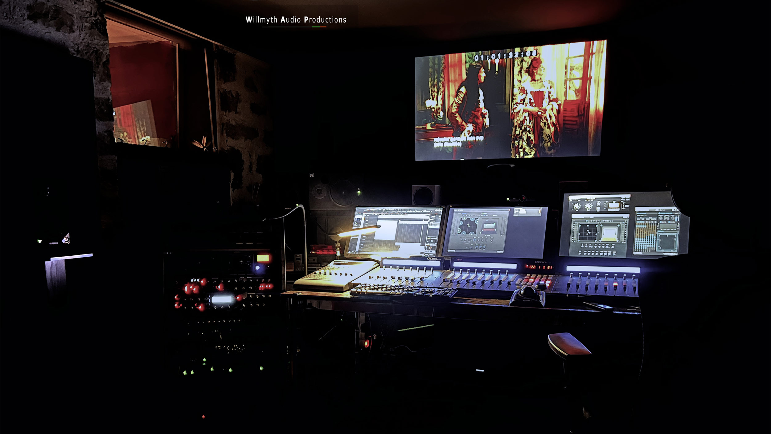 Control Room Studio W.A.P avec monitoring vidéo